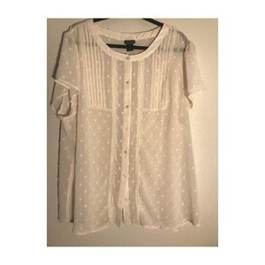 Off white Button Up Blouse